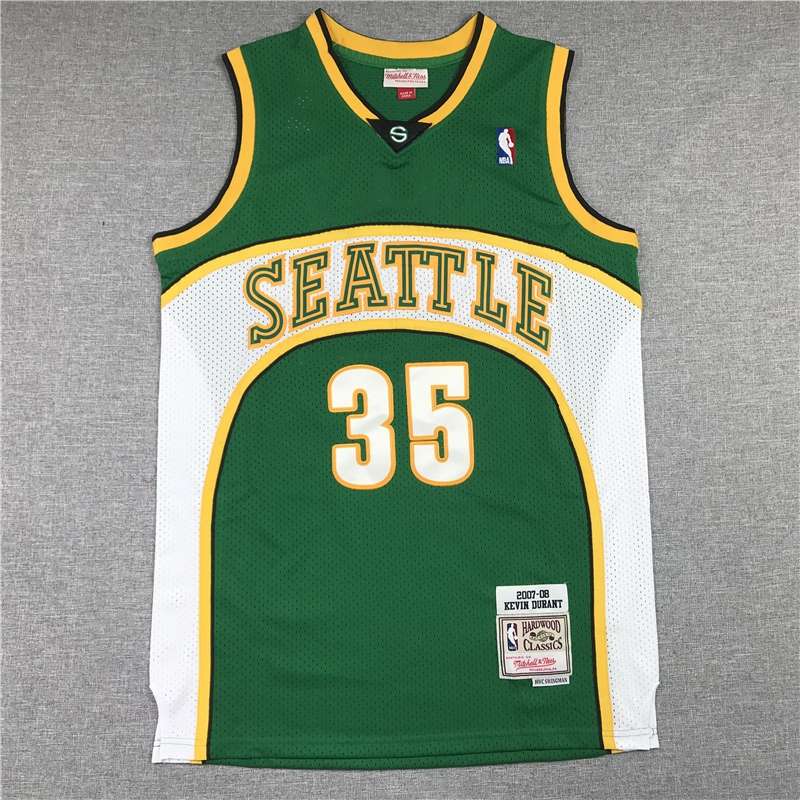 Seattle Sounders 2007/08 DURANT #35 Green Classics Basketball Jersey (Stitched)