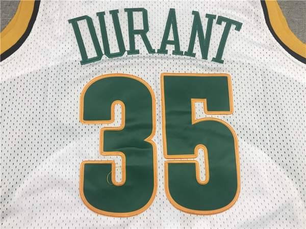 Seattle Sounders 2007/08 DURANT #35 White Classics Basketball Jersey (Stitched)