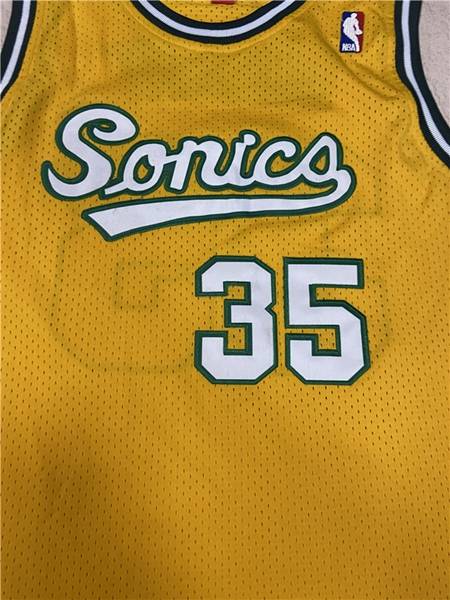 Seattle Sounders 2007/08 DURANT #35 Yellow Classics Basketball Jersey (Stitched)