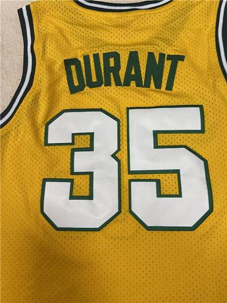 Seattle Sounders 2007/08 DURANT #35 Yellow Classics Basketball Jersey (Stitched)