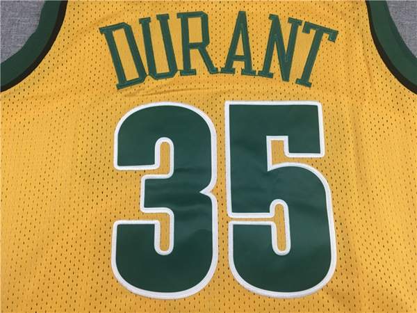 Seattle Sounders 2007/08 DURANT #35 Yellow Classics Basketball Jersey 02 (Stitched)