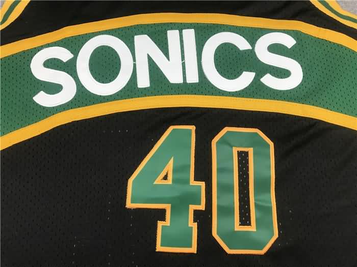 Seattle Sounders 1994/95 KEMP #40 Black Classics Basketball Jersey (Stitched)