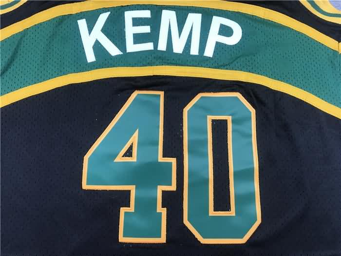 Seattle Sounders 1994/95 KEMP #40 Black Classics Basketball Jersey (Stitched)