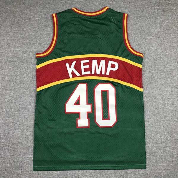 Seattle Sounders 1994/95 KEMP #40 Green Classics Basketball Jersey (Stitched)