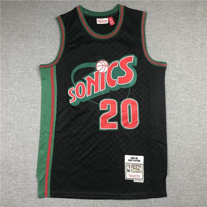 Seattle Sounders 1995/96 PAYTON #20 Black Classics Basketball Jersey 03 (Stitched)