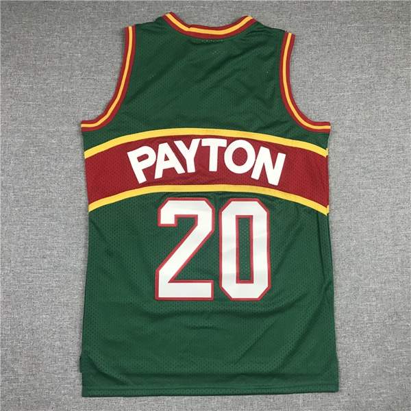 Seattle Sounders 1995/96 PAYTON #20 Green Classics Basketball Jersey 02 (Stitched)