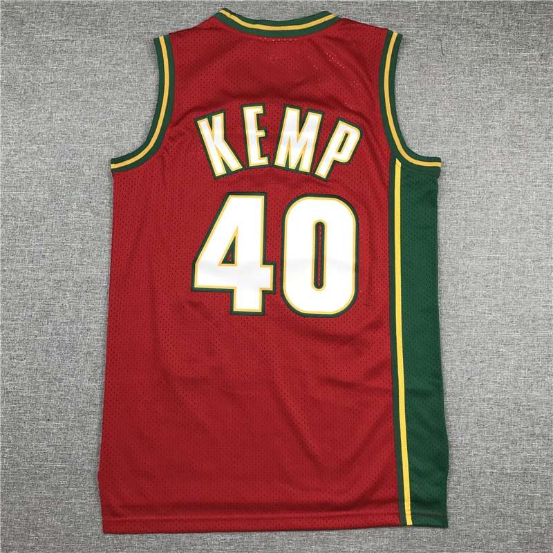 Seattle Sounders 1995/96 KEMP #40 Red Classics Basketball Jersey (Stitched)