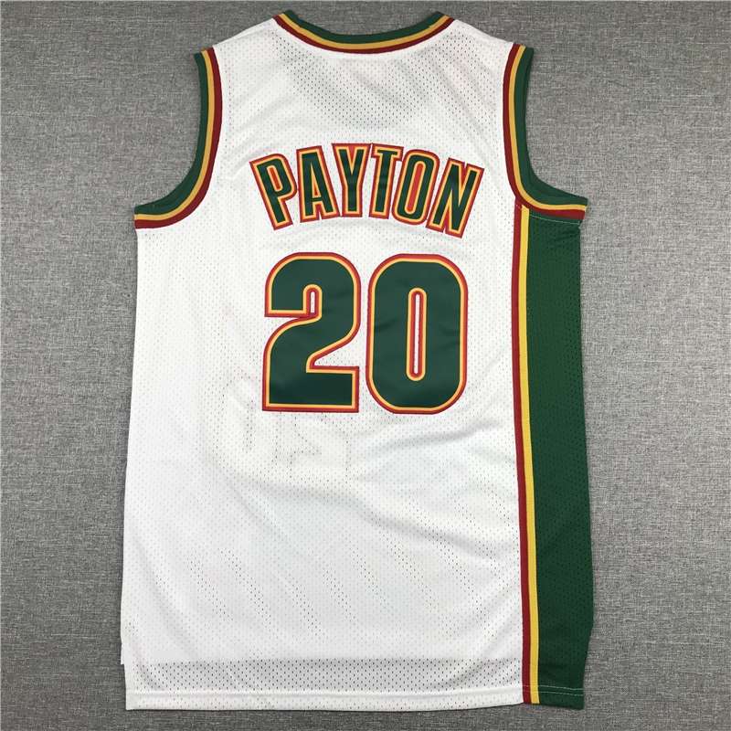 Seattle Sounders 1995/96 PAYTON #20 White Classics Basketball Jersey (Stitched)