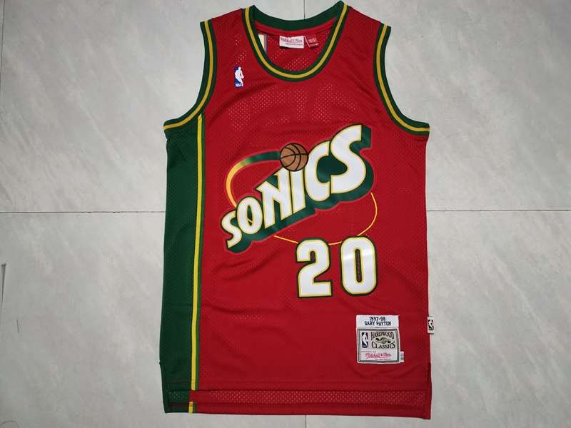 Seattle Sounders 1997/98 PAYTON #20 Red Classics Basketball Jersey (Stitched)