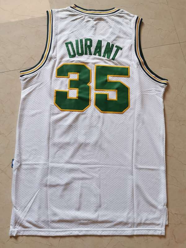 Seattle Sounders DURANT #35 White Classics Basketball Jersey 02 (Stitched)