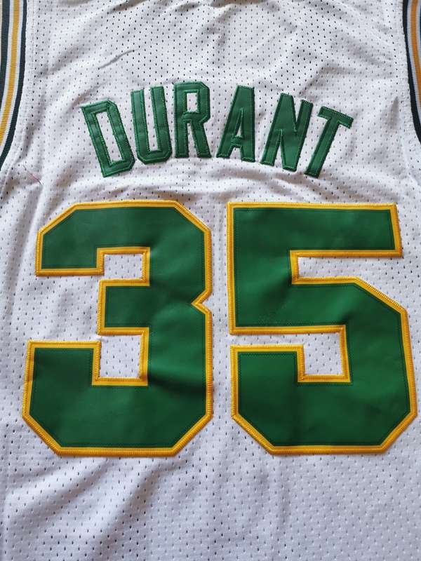 Seattle Sounders DURANT #35 White Classics Basketball Jersey 02 (Stitched)