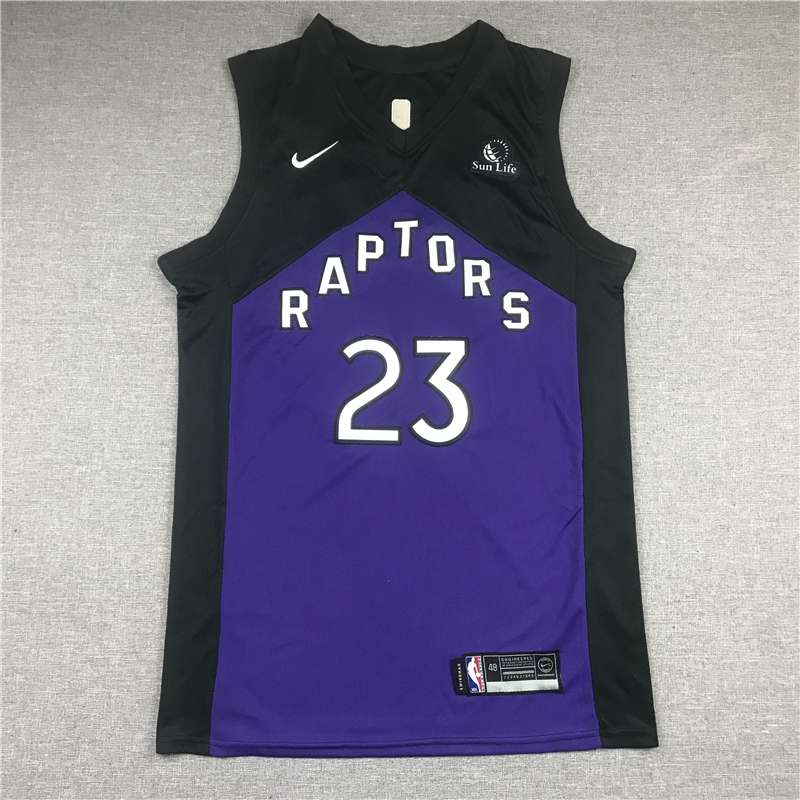 Toronto Raptors 20/21 VANVLEET #23 Purple Black Basketball Jersey (Stitched)