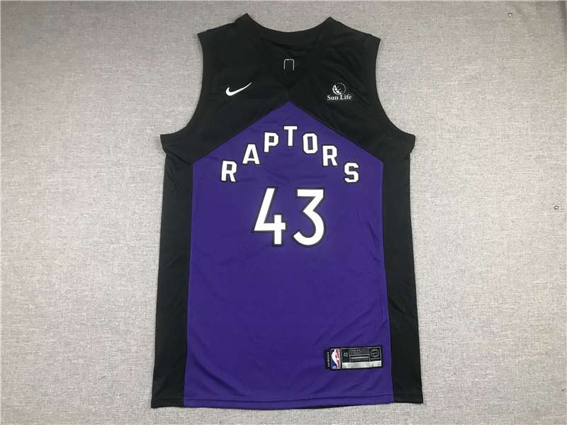 Toronto Raptors 20/21 SIAKAM #43 Purple Black Basketball Jersey (Stitched)