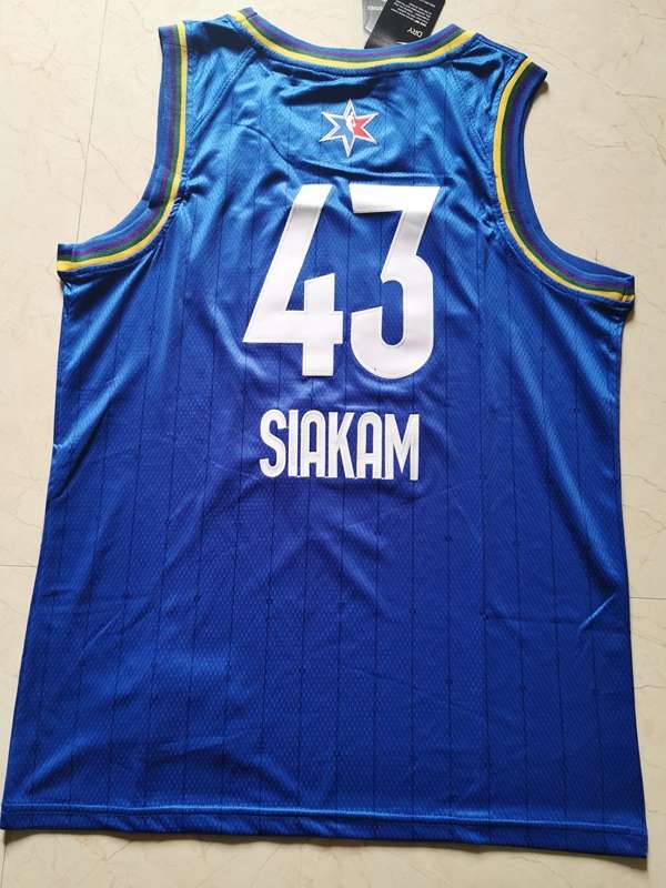 Toronto Raptors 2020 SIAKAM #43 Blue All Star Basketball Jersey (Stitched)