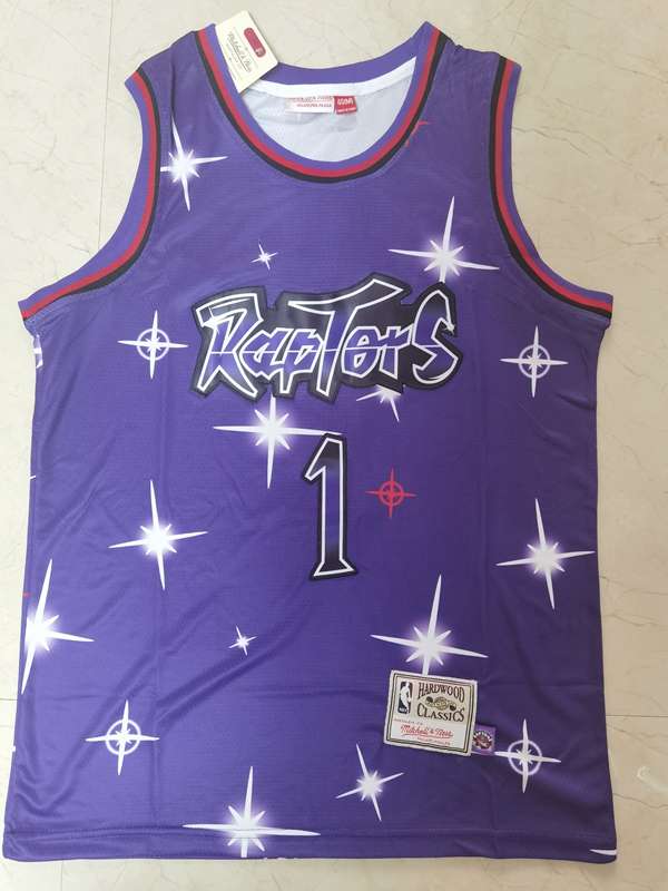 Toronto Raptors 2020 MCGRADY #1 Purple Starry Basketball Jersey (Stitched)