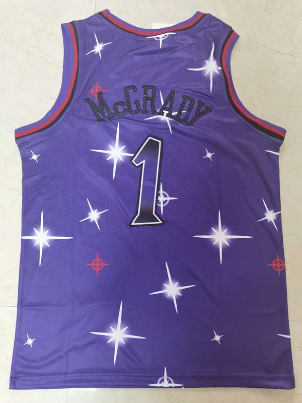 Toronto Raptors 2020 MCGRADY #1 Purple Starry Basketball Jersey (Stitched)