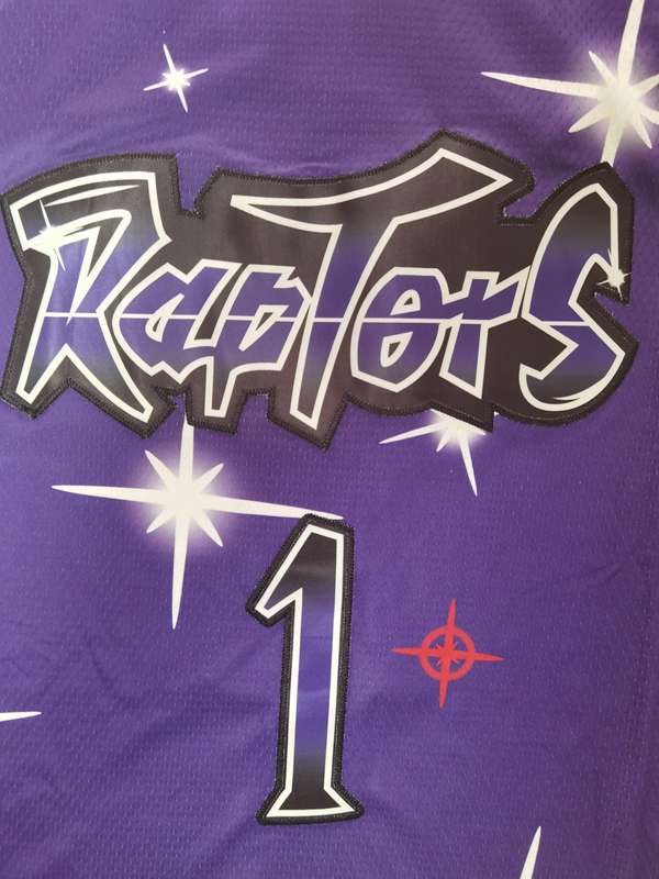 Toronto Raptors 2020 MCGRADY #1 Purple Starry Basketball Jersey (Stitched)