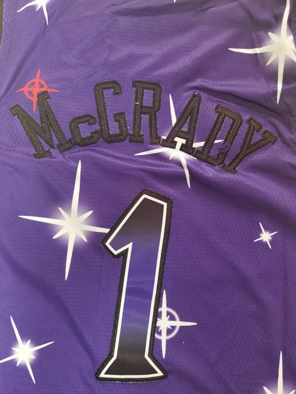 Toronto Raptors 2020 MCGRADY #1 Purple Starry Basketball Jersey (Stitched)