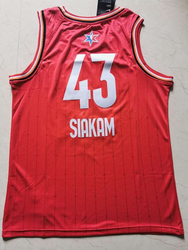 Toronto Raptors 2020 SIAKAM #43 Red All Star Basketball Jersey (Stitched)