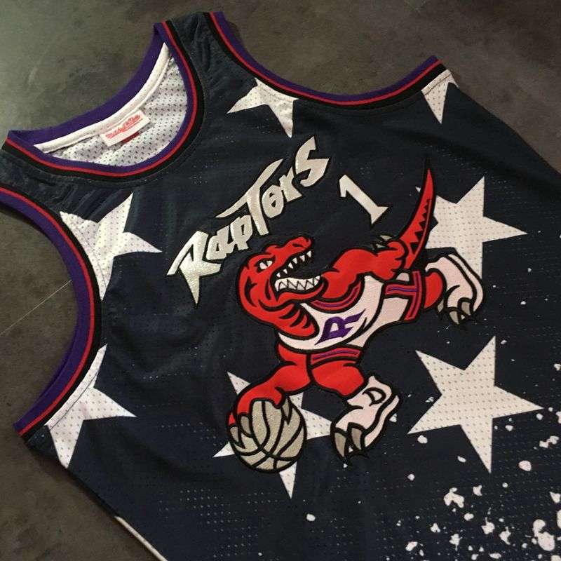 Toronto Raptors 1998/99 MCGRADY #1 Black Classics Basketball Jersey 02 (Closely Stitched)