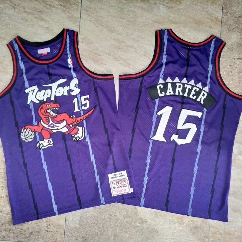 Toronto Raptors 1998/99 CARTER #15 Purple Classics Basketball Jersey (Closely Stitched)