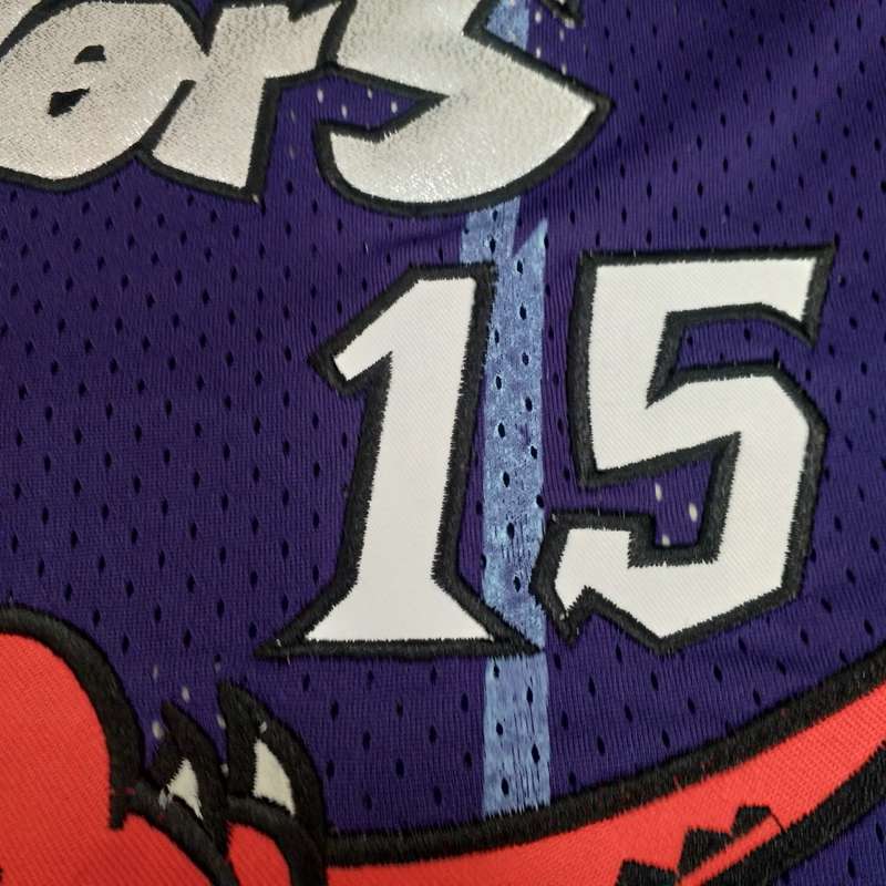 Toronto Raptors 1998/99 CARTER #15 Purple Classics Basketball Jersey (Closely Stitched)