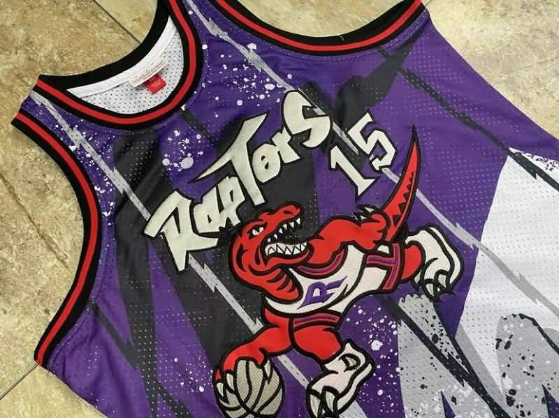 Toronto Raptors 1998/99 CARTER #15 Purple Classics Basketball Jersey 02 (Closely Stitched)