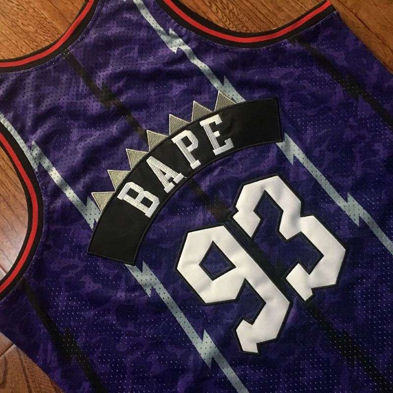 Toronto Raptors 1998/99 BAPE #93 Purple Classics Basketball Jersey (Closely Stitched)