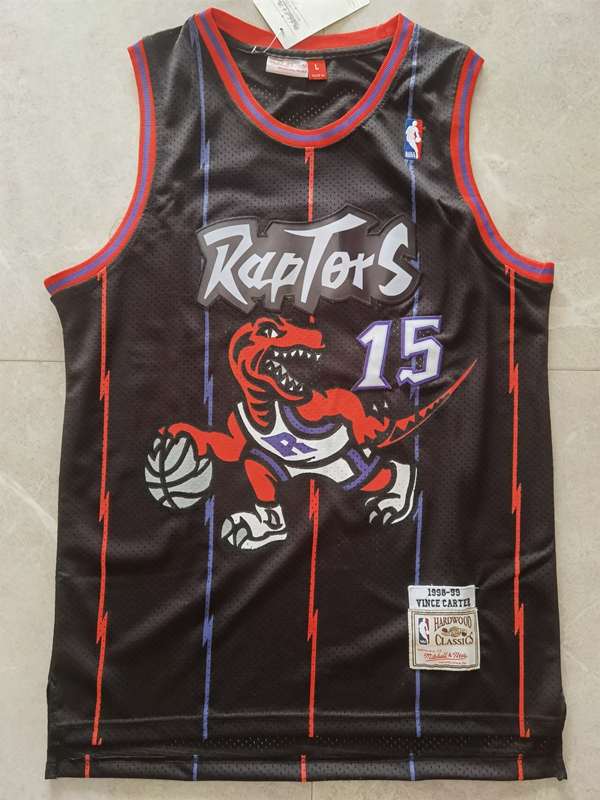 Toronto Raptors 1998/99 CARTER #15 Black Classics Basketball Jersey (Stitched)