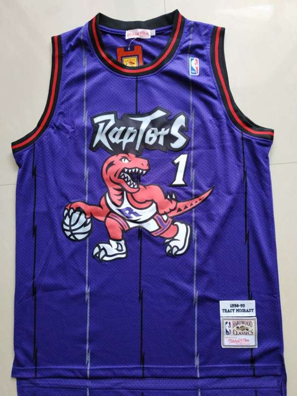 Toronto Raptors 1998/99 MCGRADY #1 Purple Classics Basketball Jersey (Stitched)