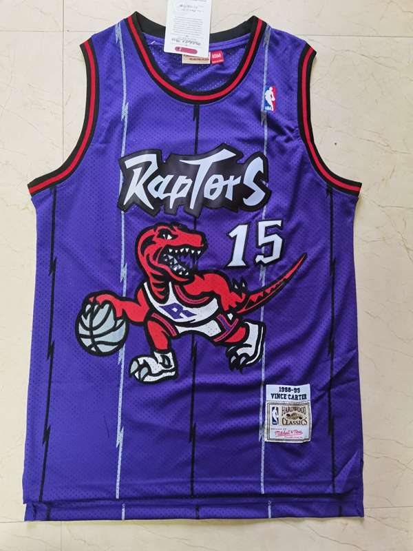 Toronto Raptors 1998/99 CARTER #15 Purple Classics Basketball Jersey (Stitched)