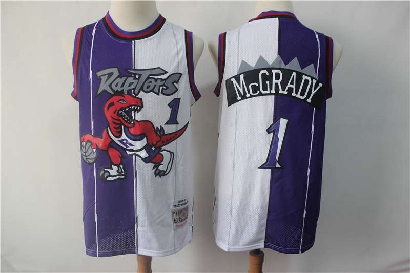 Toronto Raptors 1998/99 MCGRADY #1 Purple White Classics Basketball Jersey (Stitched)