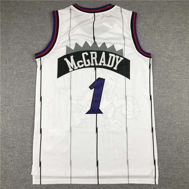 Toronto Raptors 1998/99 MCGRADY #1 White Classics Basketball Jersey (Stitched)