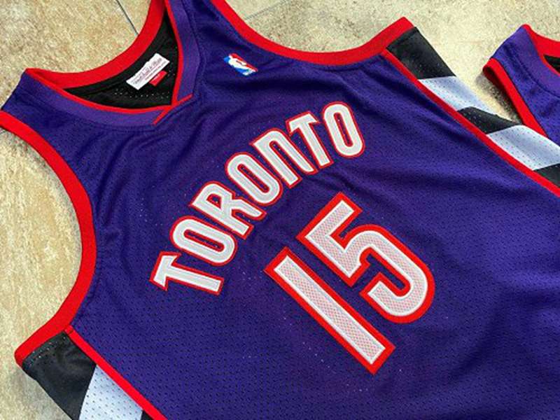 Toronto Raptors 1999/00 CARTER #15 Purple Black Classics Basketball Jersey (Closely Stitched)