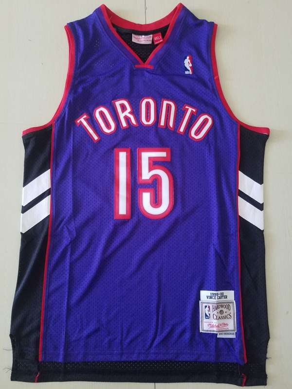 Toronto Raptors 1999/00 CARTER #15 Purple Black Classics Basketball Jersey (Stitched)