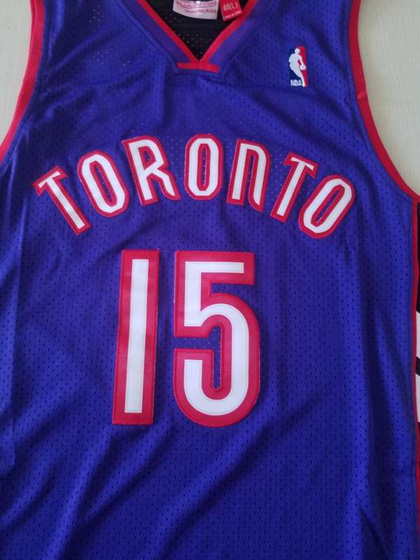 Toronto Raptors 1999/00 CARTER #15 Purple Black Classics Basketball Jersey (Stitched)