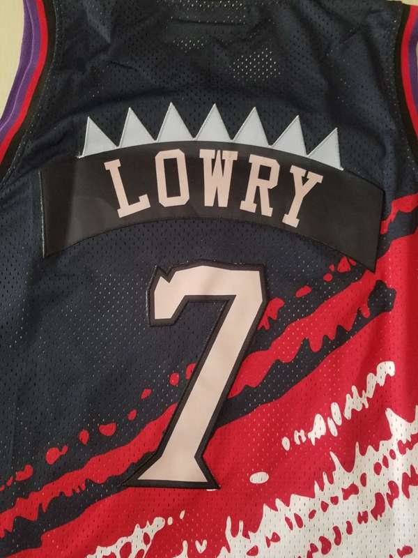 Toronto Raptors LOWRY #7 Black White Classics Basketball Jersey (Stitched)