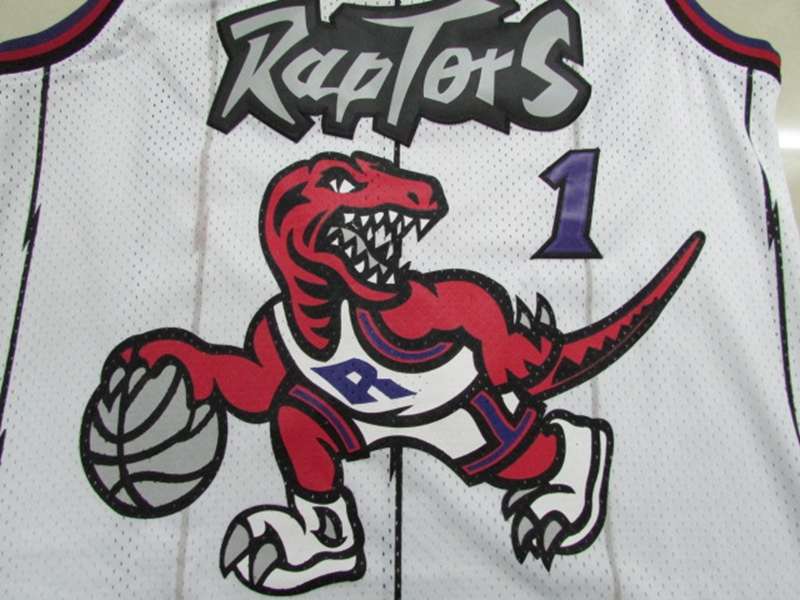 Toronto Raptors MCGRADY #1 White Classics Basketball Jersey (Stitched)