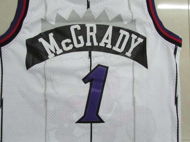 Toronto Raptors MCGRADY #1 White Classics Basketball Jersey (Stitched)