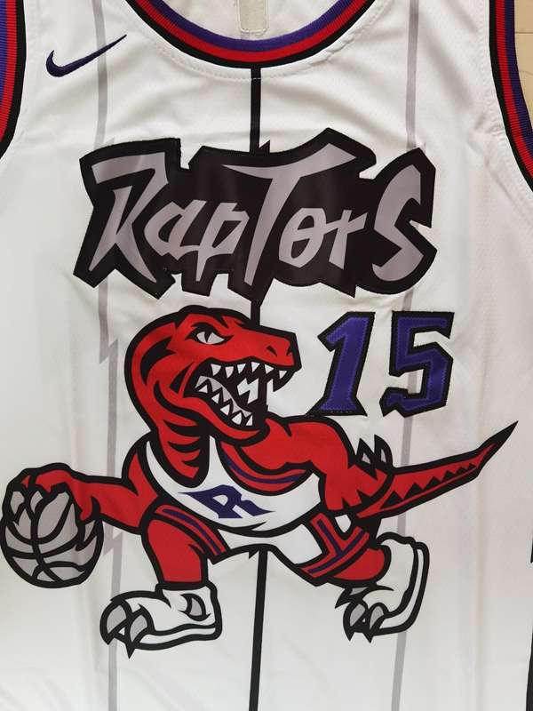 Toronto Raptors CARTER #15 White Classics Basketball Jersey 02 (Stitched)