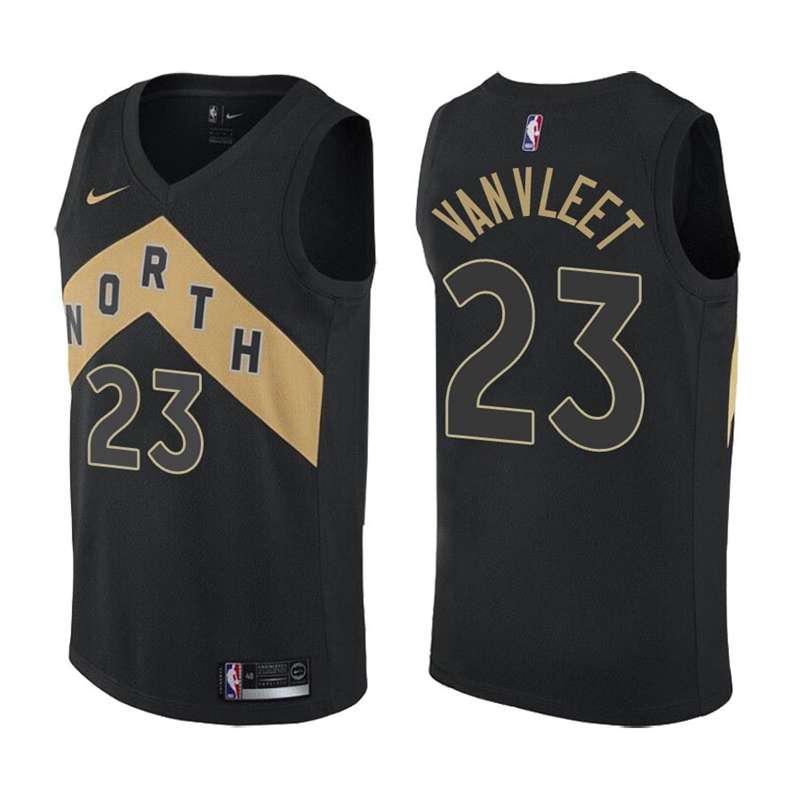 Toronto Raptors VANVLEET #23 Black City Basketball Jersey (Stitched)