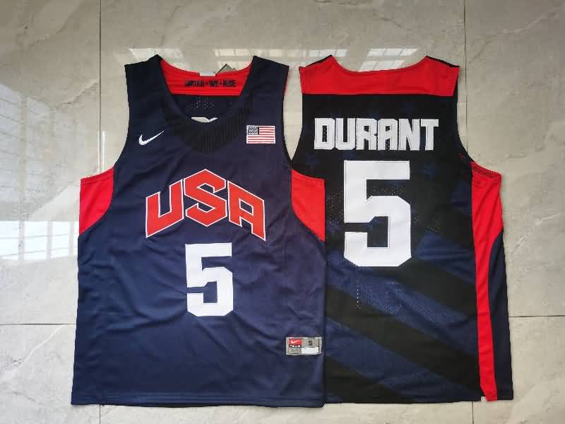 USA 2012 DURANT #5 Dark Blue Classics Basketball Jersey (Stitched)