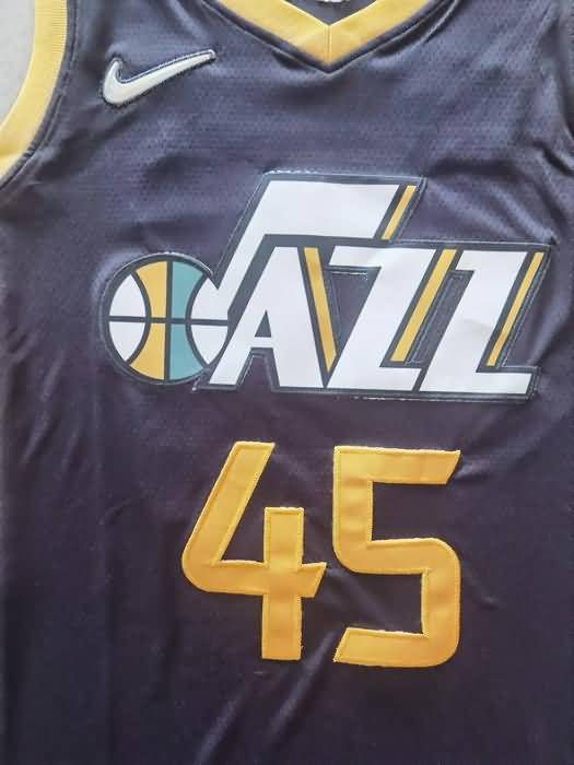 21/22 Utah Jazz #45 MITCHELL Dark Blue Basketball Jersey (Stitched)