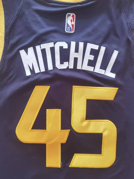 21/22 Utah Jazz #45 MITCHELL Dark Blue Basketball Jersey (Stitched)