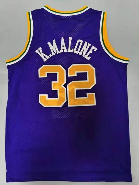 Utah Jazz 1991/92 K.MALONE #32 Purple Classics Basketball Jersey (Stitched)