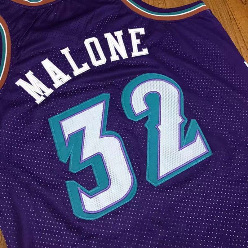 Utah Jazz 1996/97 MALONE #32 Purple White Classics Basketball Jersey (Closely Stitched)