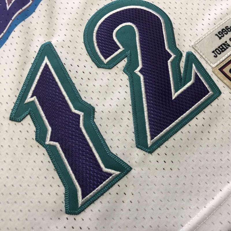 Utah Jazz 1996/97 STOCKTON #12 White Classics Basketball Jersey (Closely Stitched)