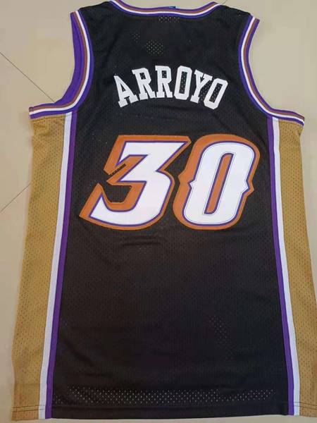 Utah Jazz 1991/92 ARROYO #30 Black Classics Basketball Jersey (Stitched)