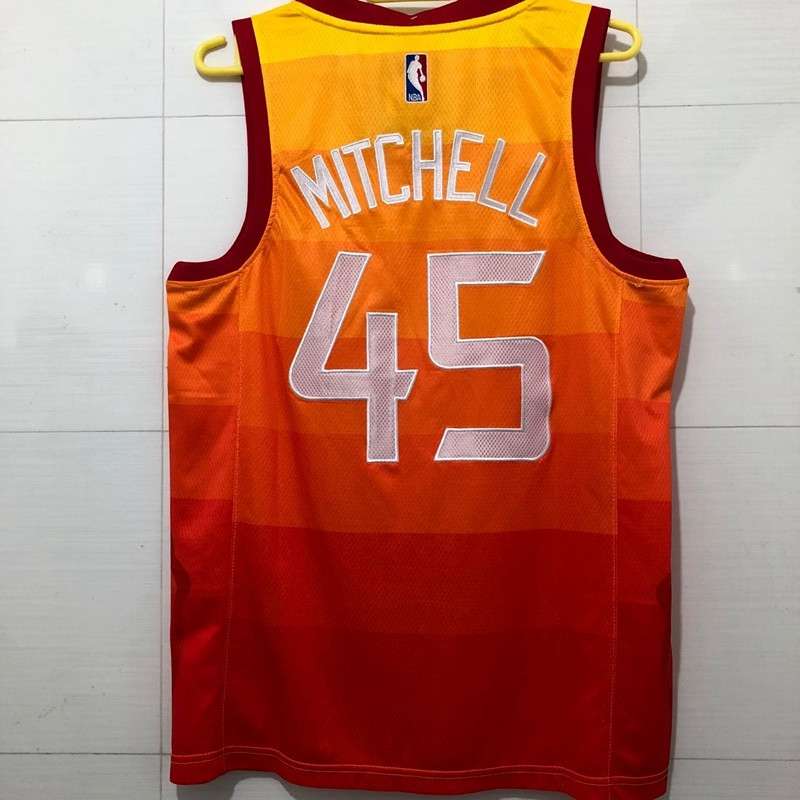 Utah Jazz MITCHELL #45 Orange City Basketball Jersey (Stitched)