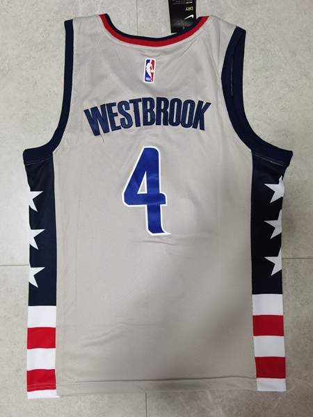 Washington Wizards 20/21 WESTBROOK #4 Grey Basketball Jersey (Stitched)